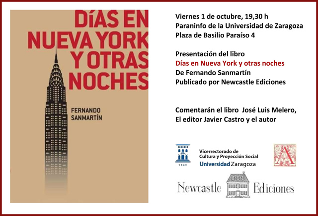 Fernando Sanmartín presenta Días en Nueva York y otras noches